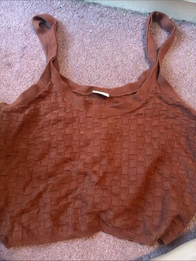 Abercrombie & Fitch Woven Rust Tank Top